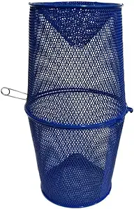 Minnow, Crawfish Trap 1/4" mesh, Blue Coated, Heavy Duty Metal, 16.5" Long, Catch All Minnow for Bait.