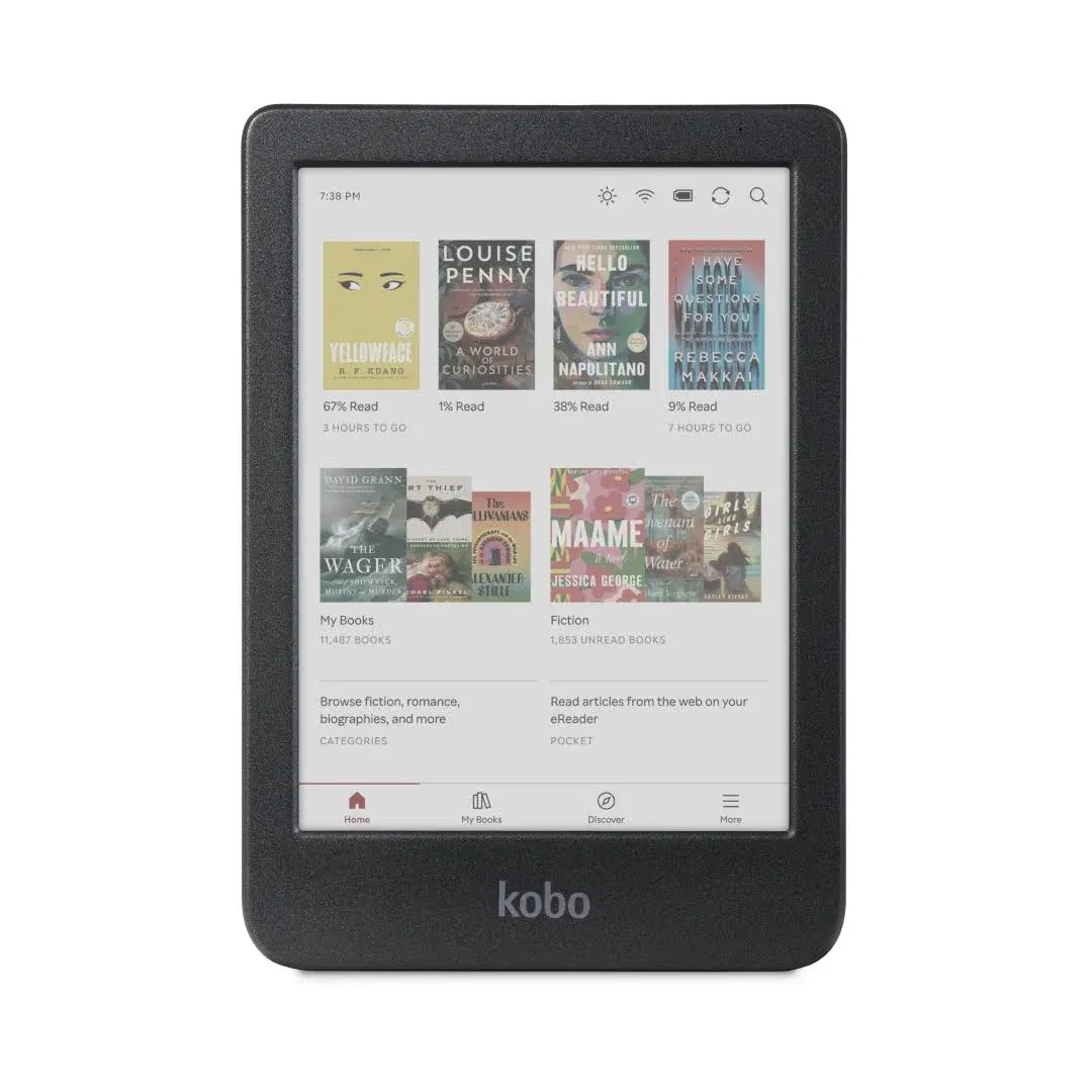 Kobo Clara HD eReader - 6" Glare-Free, High-Definition Carta E Ink Touchscreen Display, ComfortLight PRO, Wi-Fi enabled