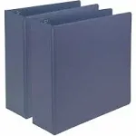 Samsill Earth's Choice, 3-Inch Durable D-Ring View Binder 2 Pack, USDA Certified Biobased, Eco-Friendly, Indigo Blue