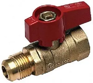 EZ-Fluid 1/2-Inch FIP Female Thread NPT x 1/2" OD Flare Heavy Duty Brass Gas Shut Off Ball Valve,1/4 Turn Brass Gas Valves for Natural Gas,LP, Gas Line Fitting, Stove, Hot Water Heater more(1Pc)