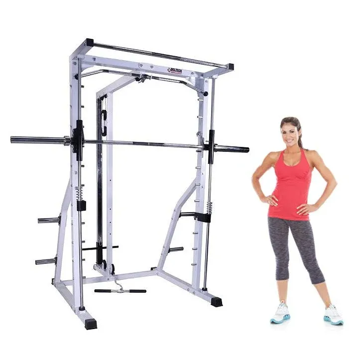 Deltech Fitness Linear Bearing Smith Machine with Lat Attachment (DF4900L)