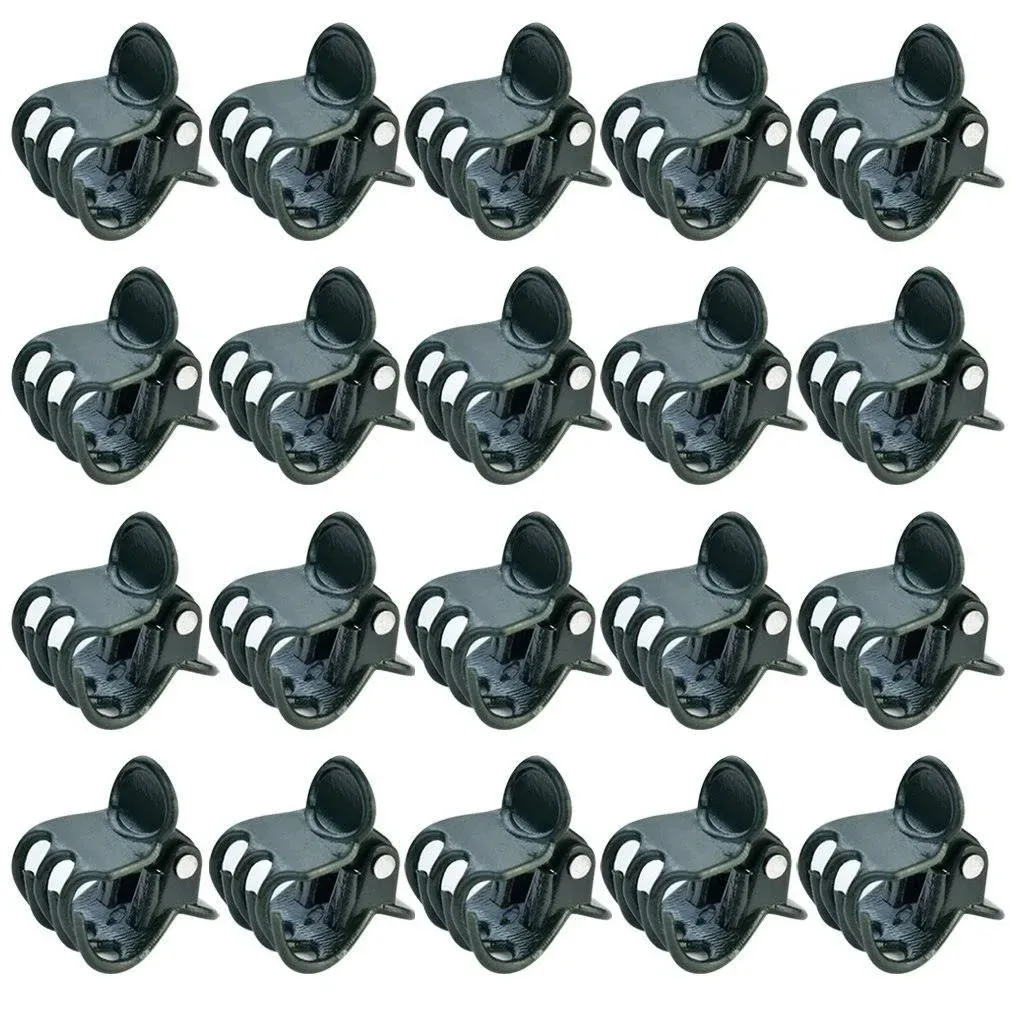 baotongle 100 pcs Plant Clips, Orchid Clips Plant Orchid Support Clips Flower and Vine Clips for Supporting Stems Vines Grow Upright Dark Green