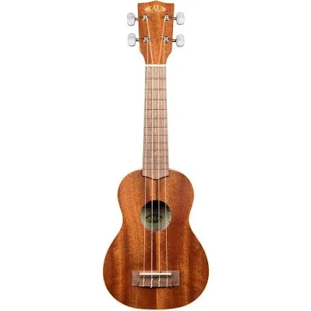 Kala Satin Mahogany Soprano Ukulele with White Binding (KA-S),Brown