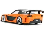 Fast And Furious Han&#039;s Mazda RX-7, JADA, Diecast Toy Car, 5&#034;, 1:32,