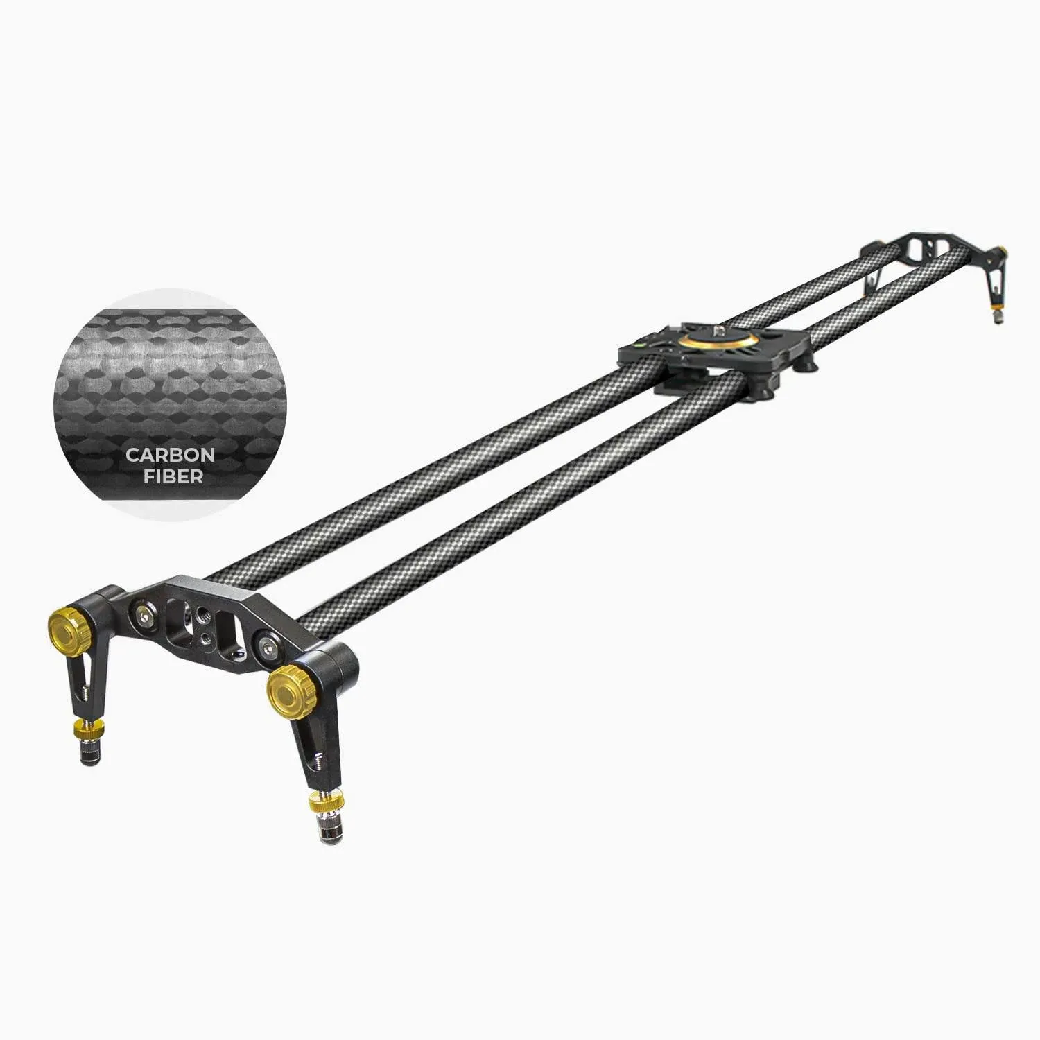 47-Inch Dslr Camera Slider Dolly Track, Video Stabilizer, Carbon Fiber Rail System, High P