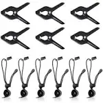 Slow Dolphin Heavy Duty Spring Clamps and Background Clips for Muslin Backdrop, Photo Studio, Photography Backdrop Support(12 Pcs)