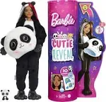 Barbie Cutie Reveal Doll with Puppy Plush Costume & 10 Surprises Including Mini Pet & Color Change