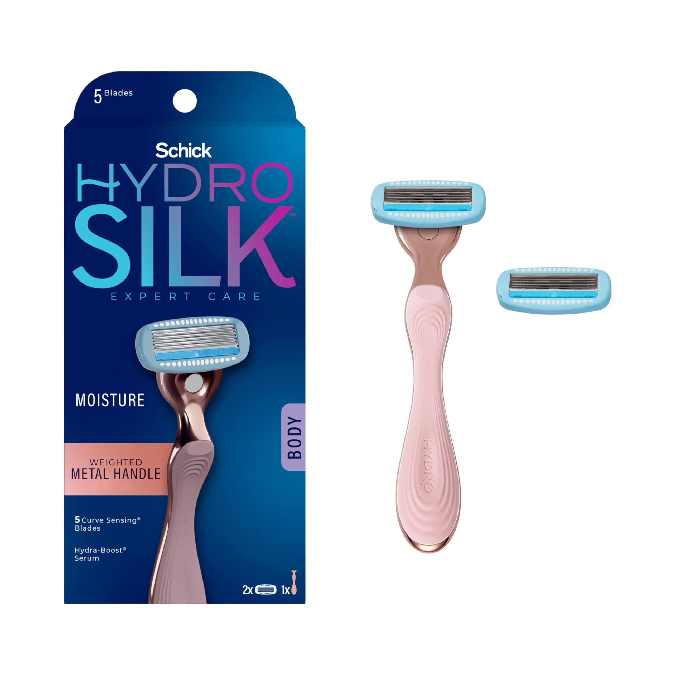 Hydro Silk® Rose Gold Metal Handle Razor