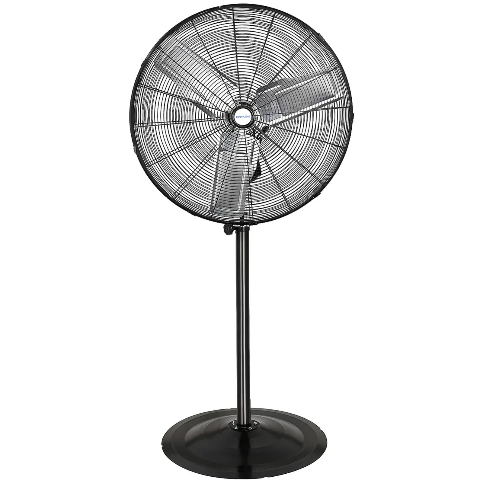 BILT HARD 6450 CFM 24" High Velocity Pedestal Oscillating Fan, 3-Speed Heavy Duty Industrial Standing Fan with Aluminum Blades and Adjustable Height, Metal Shop Fan for Commercial, and Garage