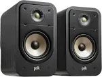 Polk Signature Elite ES20 Bookshelf Speaker - Hi-Res Audio Certified, Dolby Atmos & DTS:X Compatible, 1" Tweeter & 6.5" Woofer, Power Port Technology for Effortless Bass (Pair, Stunning Black)