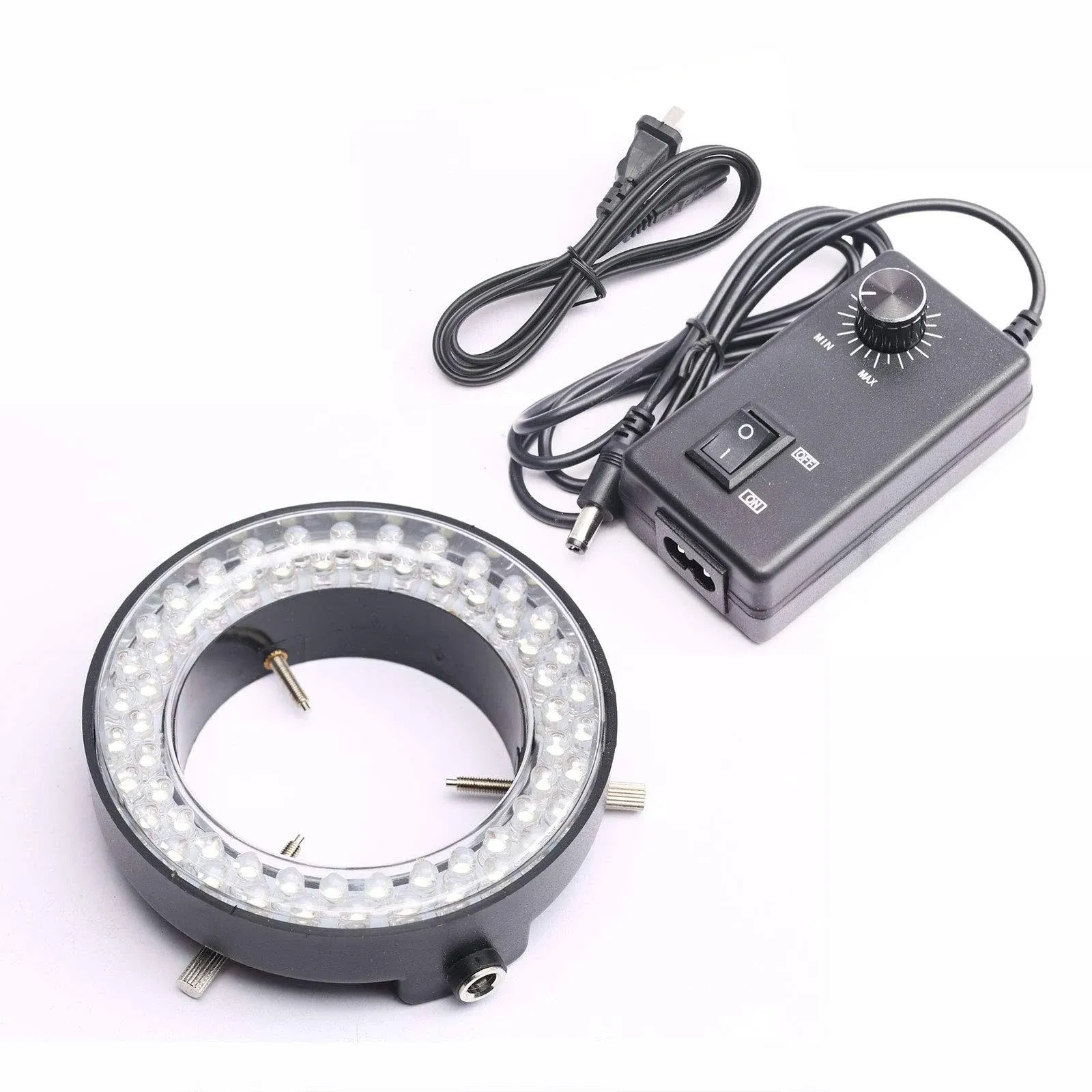 DEVMO 60-LED Adjustable Ring Light Illuminator Lamp for Stereo Zoom Microscope