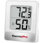 ThermoPro TP49B Hygrometer Temperature Sensor with Large Digital View Humidity Meter with Temperature and Humidity Sensor Room Thermometer for Baby Humidity Monitor for Greenhouse Cellar Garage