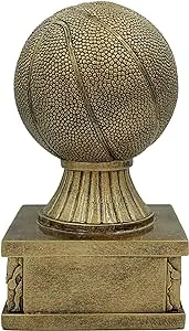 Decade Awards Basketball Action Pedestal Trophy 6 Inch Tall | Basketball Award | A Golden Tribute to The Warriors of The Court | Uniquely Crafted Hoops Award - Engraved Plate on Request