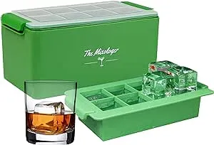 Christmas Ice Cubes Gift Set, Ice Cube Tray with Lid, Ice Tray for Festive Drinks, Whiskey, Bourbon, Brandy, Christmas Gift, Set of 8