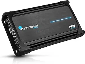 Pyle 18” Class AB Mosfet Amplifier - Invincible Series Bridgeable Amp, 5 Channel 3000 Watts Max, Mosfet PWM Power Supply, High-Current Dual Discrete Drive Stages, Wireless BT Audio Interface