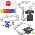 Graduation Cookie Cutters 3-Pc. Set Made in the USA by Ann Clark, Graduation ...