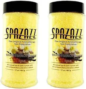 Spazazz Aromatherapy Spa and Bath Crystals - Warm French Vanilla 17oz (2 Pack)