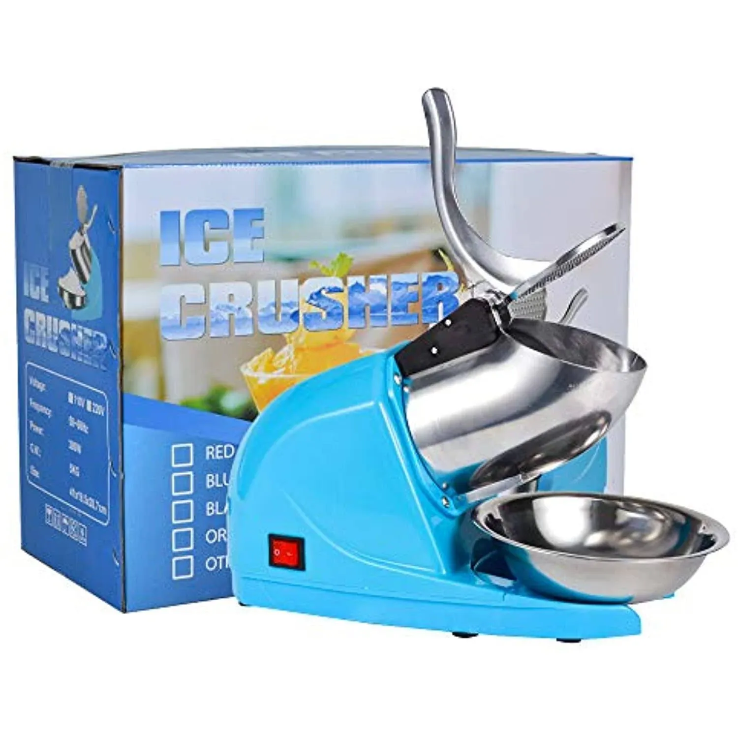 Electric Ice Crushers Machine Shaved Ice Machine Ice Snow Cone Maker Professiona