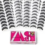 Eliace False Eyelashes, Cat Eye Mink Lashes 50 Pairs Super Value Pack 5 Stylish Styles , Volume 3D Faux Mink Lashes Curly & Full