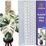 Haispring Plastic Moss Pole 4 Pcs Plant Stakes Extending to 62 Inch for Train...