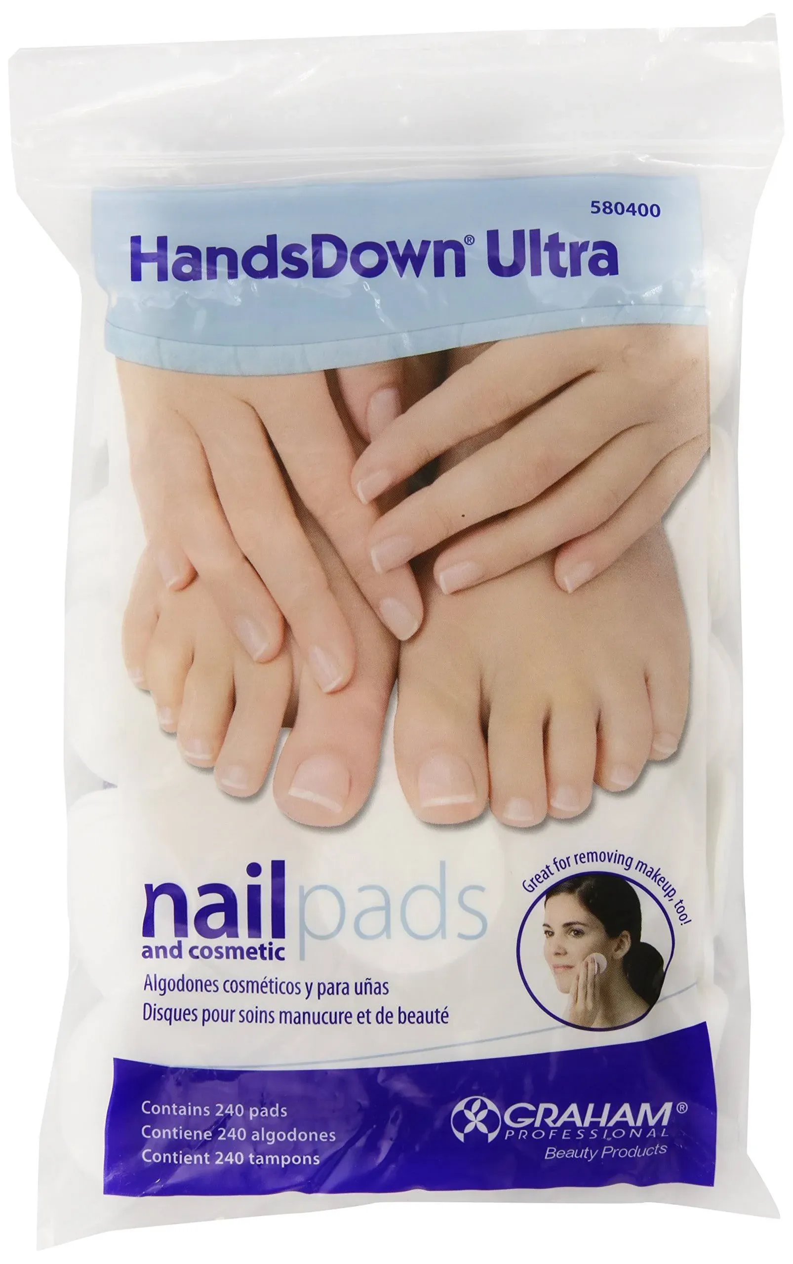 Graham HandsDown Ultra Nail and Cosmetic Pads 240 ct