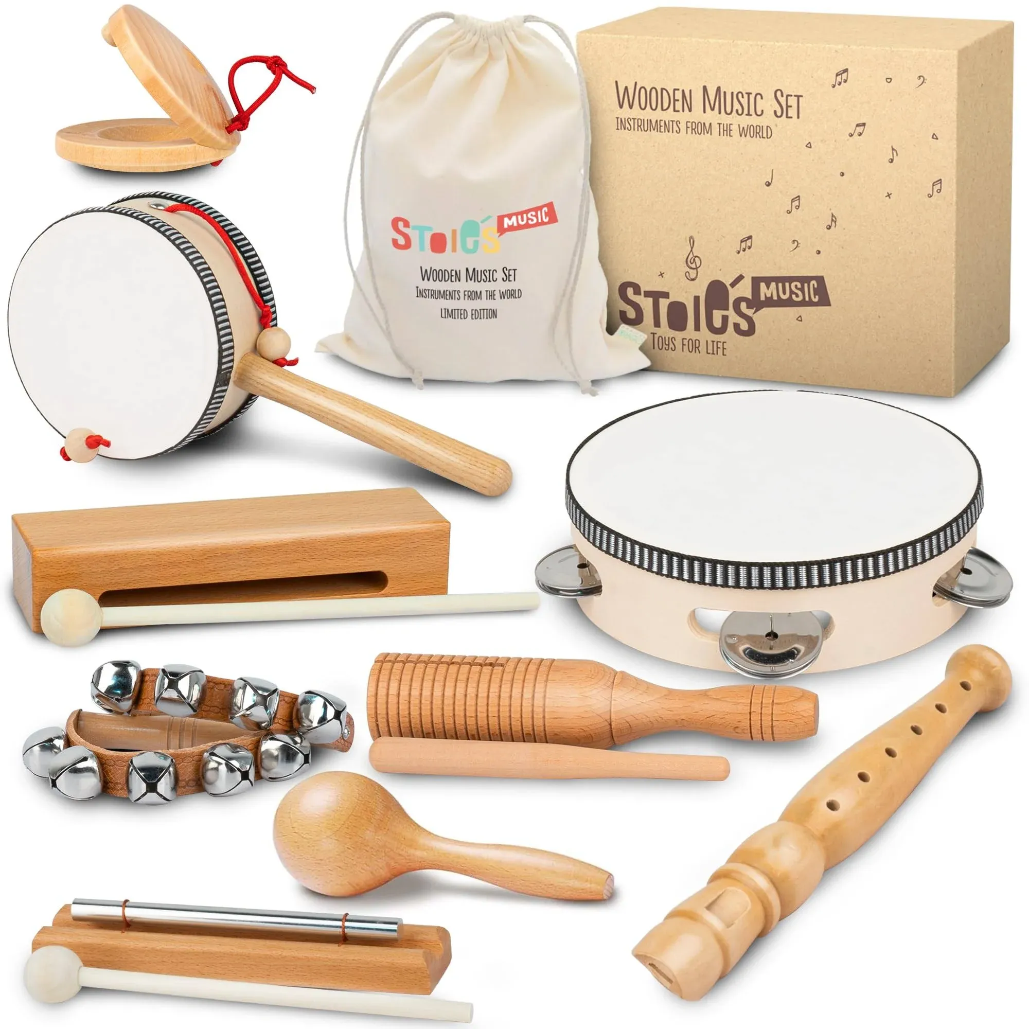 International Wooden Music Set Percussion Kids Musical Instruments Montessori