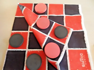 SWOOC Games - NEW  2-in-1 Vintage Giant Checkers &amp; Tic Tac Toe Game with Mat