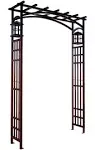 Panacea 84303 Mission Garden Arbor with Lanterns, Black, 79.5" H