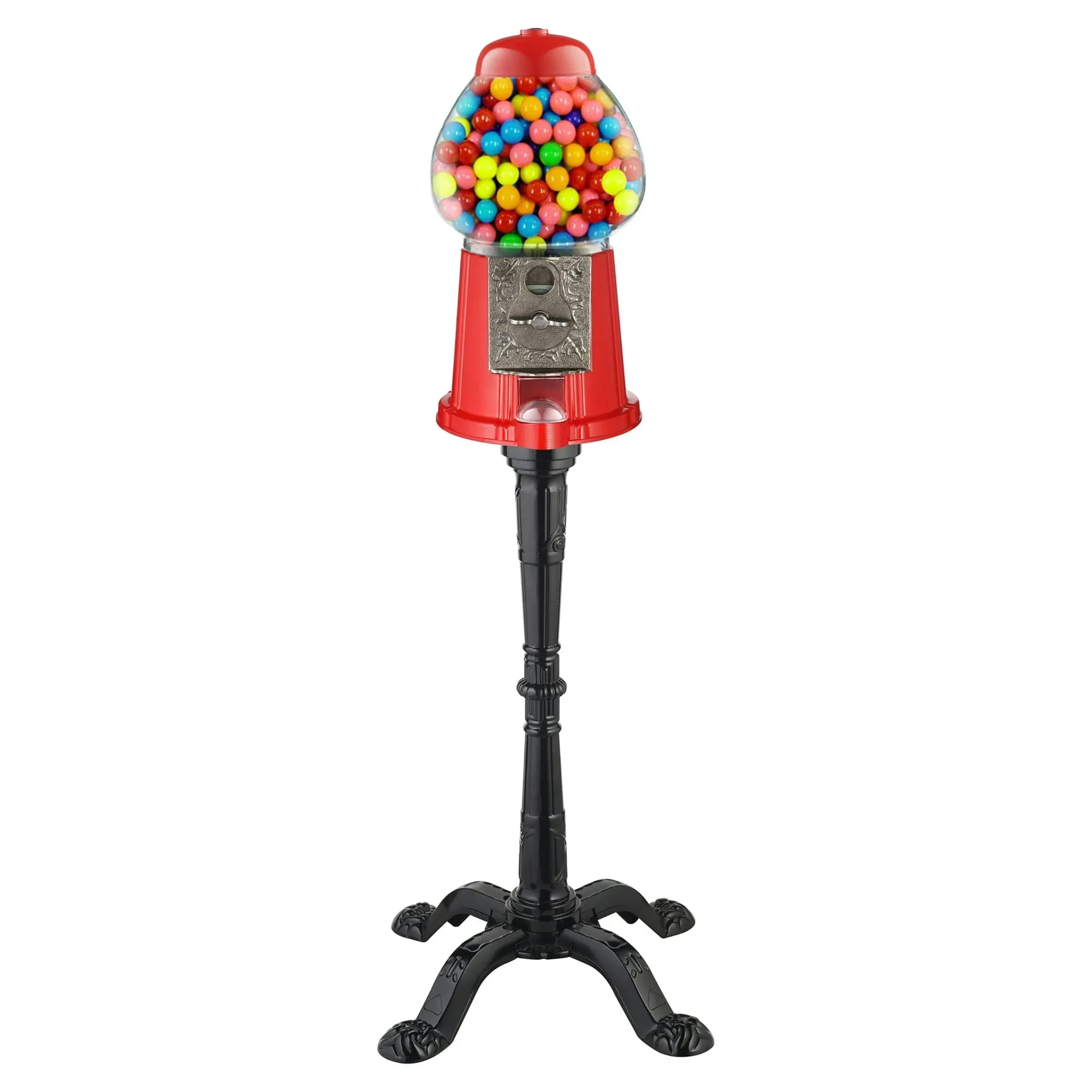 The Candery Gumball Machine - 15 Inch Candy Dispenser with Stand Durable Aluminum Frame- Includes 2lbs Bag of Gumballs for Gumball Machine - 2lb Bag - 0.62 Inch Gumballs - Kosher