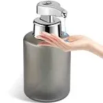 Automatic Soap Dispenser Touchless Auto Liquid Hand Dish Soap Dispenser Hands Free Electric Soap Dispenser Rechargeable for Kitchen Bathroom Grey