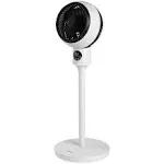 Simple Deluxe Circulating Stand Fan for Home Bedroom with Remote,Standing Fans Ocillation 70°,Pedestal Fan 3 Speeds,3 Modes,15Hour Timing,LED Display,for Indoor,Bedroom and Home Office,7 Inch,White