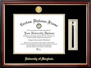 Campus Images MD998PMHGT University of Maryland Tassel Box and Diploma Frame, 13" x 17"