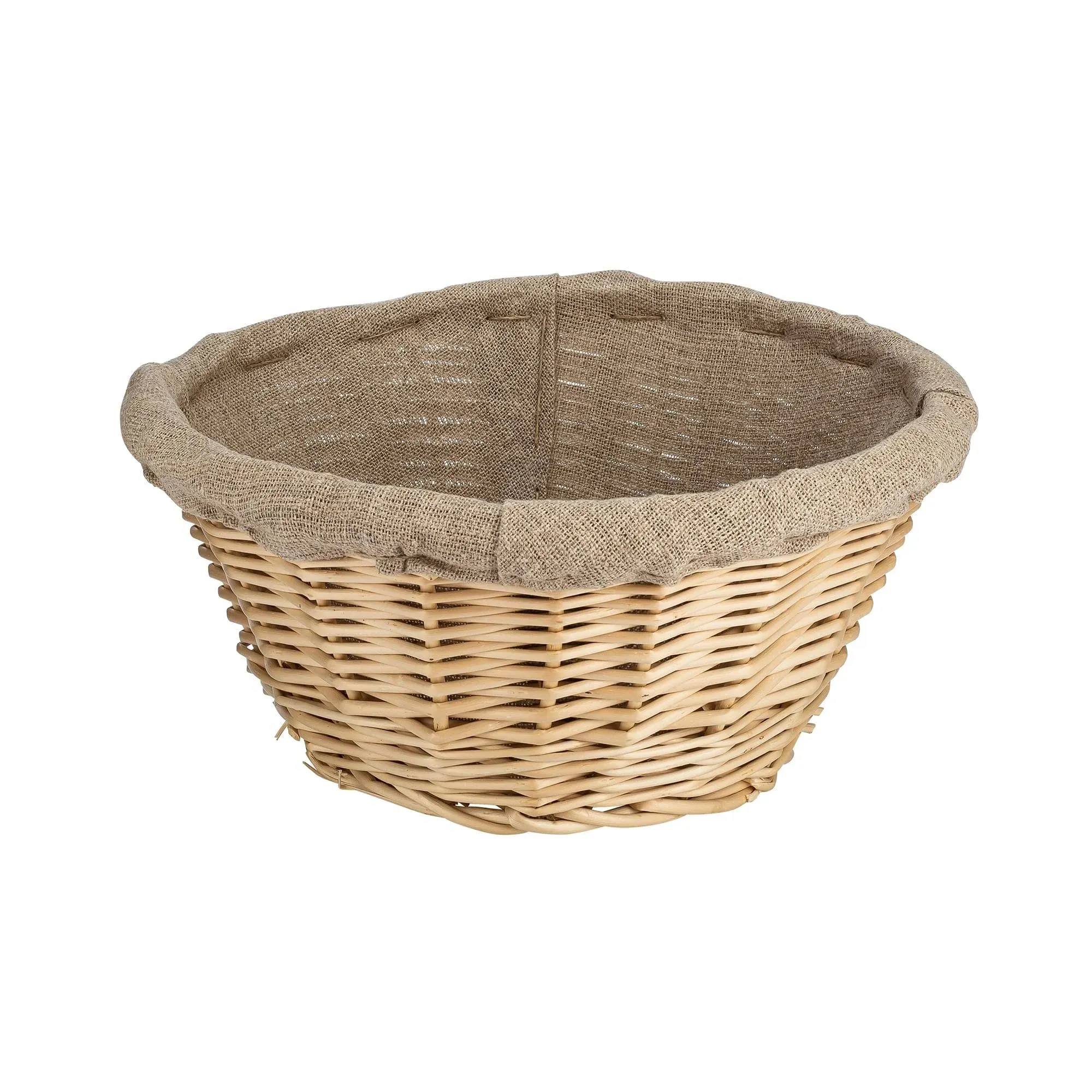 Matfer (118511) 9 1/2" Banneton Linen Lined Wicker Basket