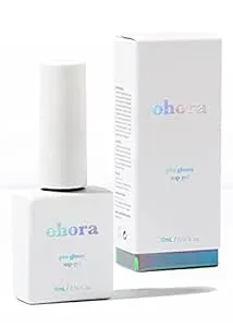 ohora Gel Nail Care (Pro Glossy Top Gel) - Corrects Nail Texture, Easy to Use & Easy to Remove for Semi Cured Gel Nail Strip Application - Professional Salon-Quality for Healthy, Strong Nails