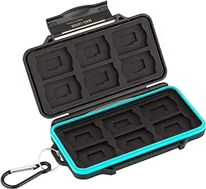 Ruggard Leda Memory Card Case for SD & microSD Cards (Black)