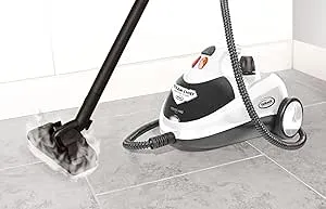 Ewbank 1800W Steam Cleaner for Carpets, Tile, Upholstery, Bathroom, Kitchen, Windows, Grout, Portable, White, 52 fl. oz