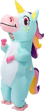 Spooktacular Creations Halloween Kids Inflatable Costume, Full Body Unicorn Blow Up Costume, Unicorn Costumes for Parties