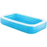 H2OGo H2O GO 54150E Rectangular Inflatable Set, 10ft x 18in | Above Ground Pool, Blue