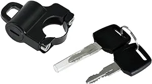 Motorcycle Anti-Theft Helmet Lock Universal Fit for 7/8'' 22-25mm Tubings Black