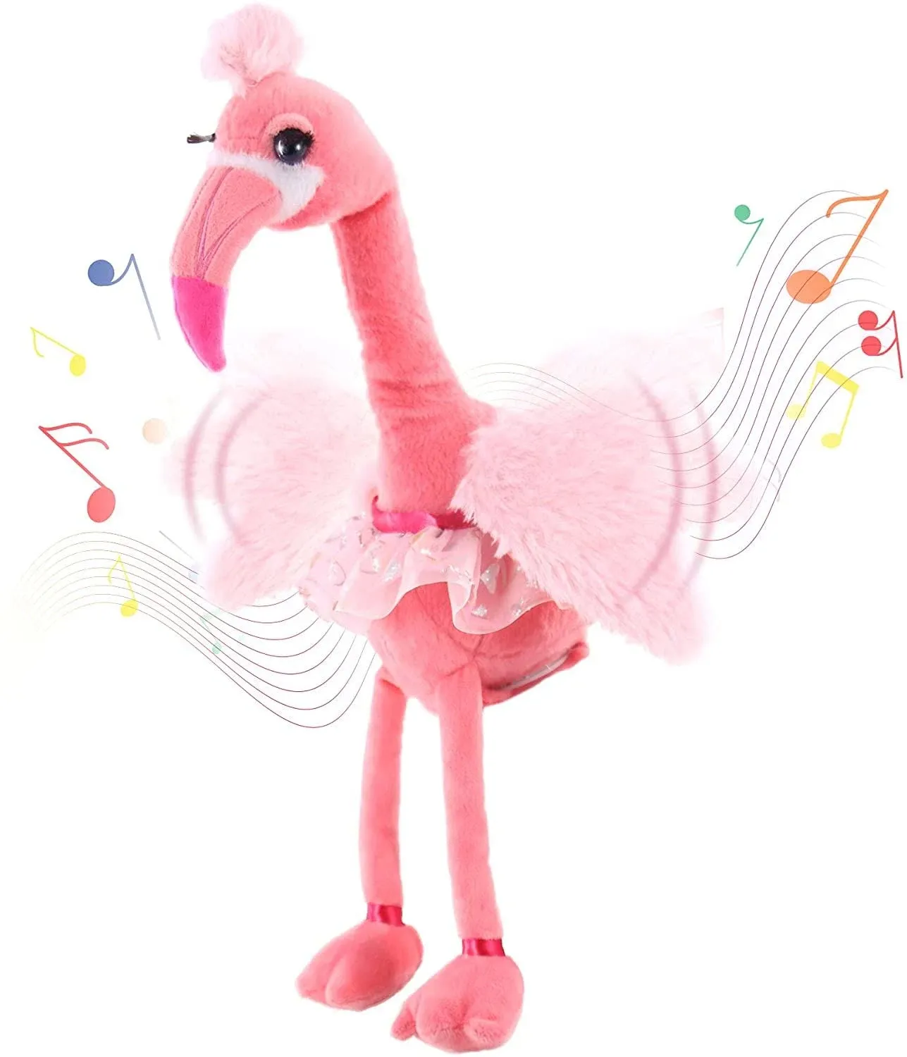 Dancing Flamingo Toy - Interactive Toddler Toys - Cute and Soft Singing Stuffed Live Animals for Baby - Little Live Pets Baby Girl Toys- Stuffed Plush, for Girls and Boys 3+