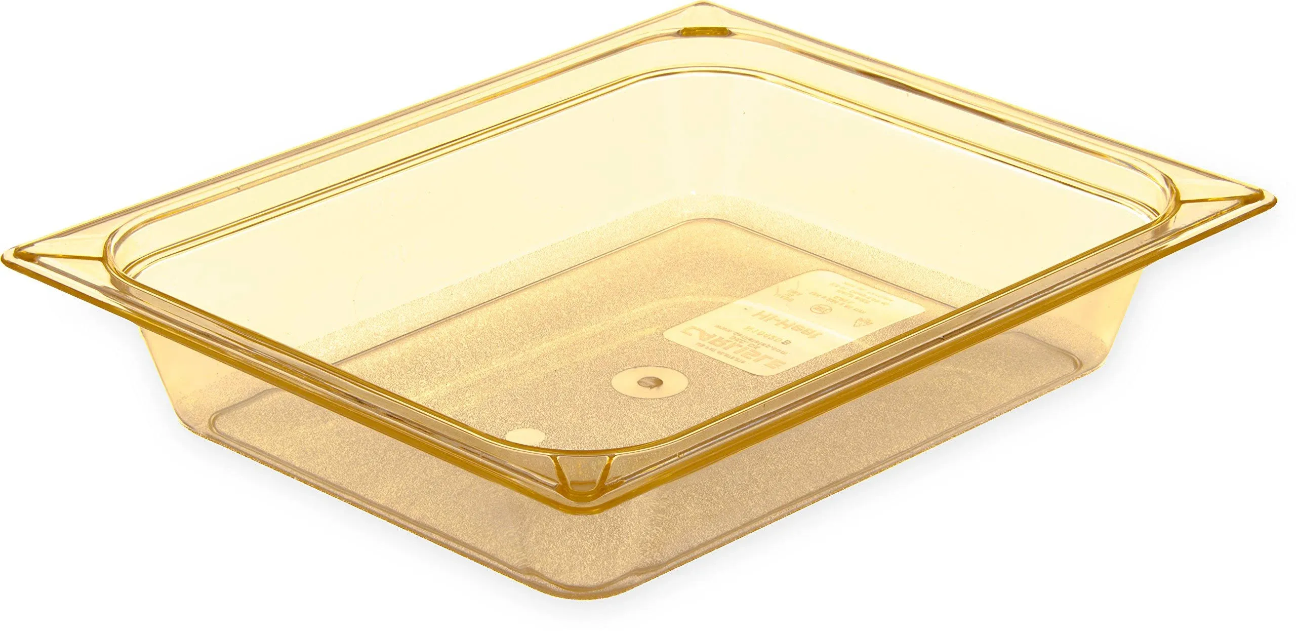 Carlisle StorPlus High Heat Food Pan, 2-1/2" Deep, 1/2 size, Amber 10420B13