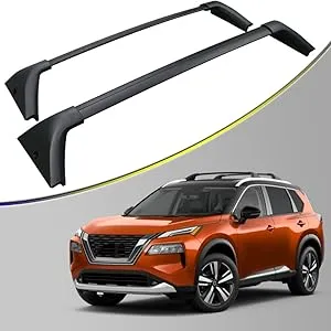 ‎AUXPACBO Cross Bar Fit for Nissan Rogue 2021 2022 2023 2024 SV SL Platinum with Roof Rail Roof Rack Crossbars Rooftop Luggage Cargo Carrier for Canoe Kayak Bike