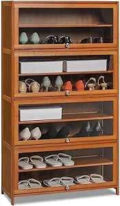 Monibloom 9 Tier 40 Pairs Bamboo Shoe Rack