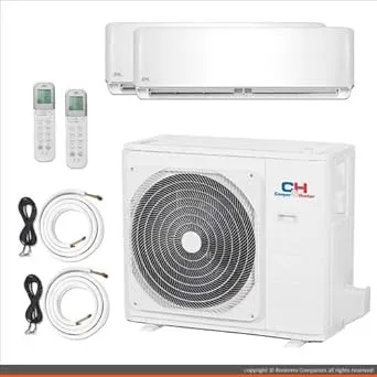 Dual 2 Zone 9000 12000 Ductless Mini Split Ceiling Cassette Air Conditioner Heat Pump Multi Sophia Series