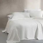 Calvin Klein Essential Garment Washed Cotton Jacquard Coverlet