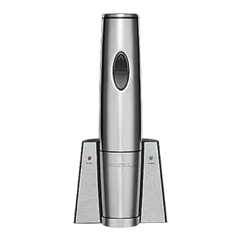 Waring Commercial WWO120 Portable Electric Wine Bottle Opener with Recharging Station,Silver