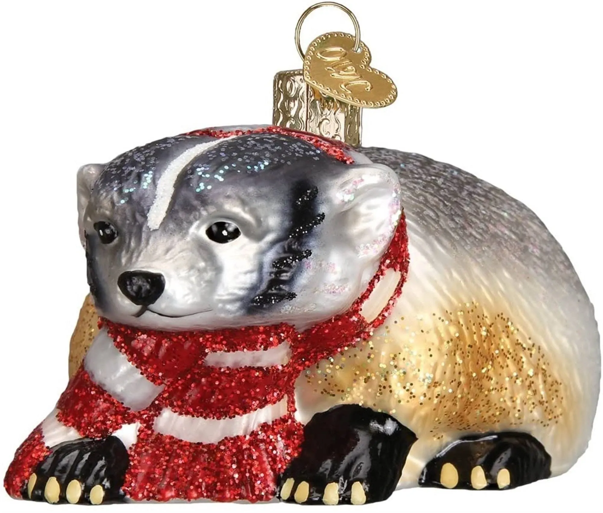 Old World Christmas Animal Collection Glass Blown Ornaments for Christmas Tree Badger