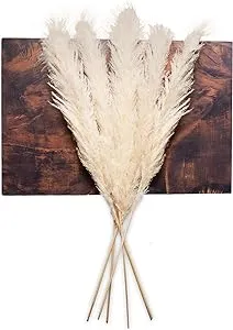 Tall Beige Dried Pampas Grass Decor - Boho Decor Bedroom - Boho Flowers - Dri...