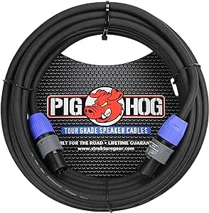 Pig Hog PHSC5SPK High Performance 14 Gauge 9.2mm speakON Speaker Cable, 5 Feet