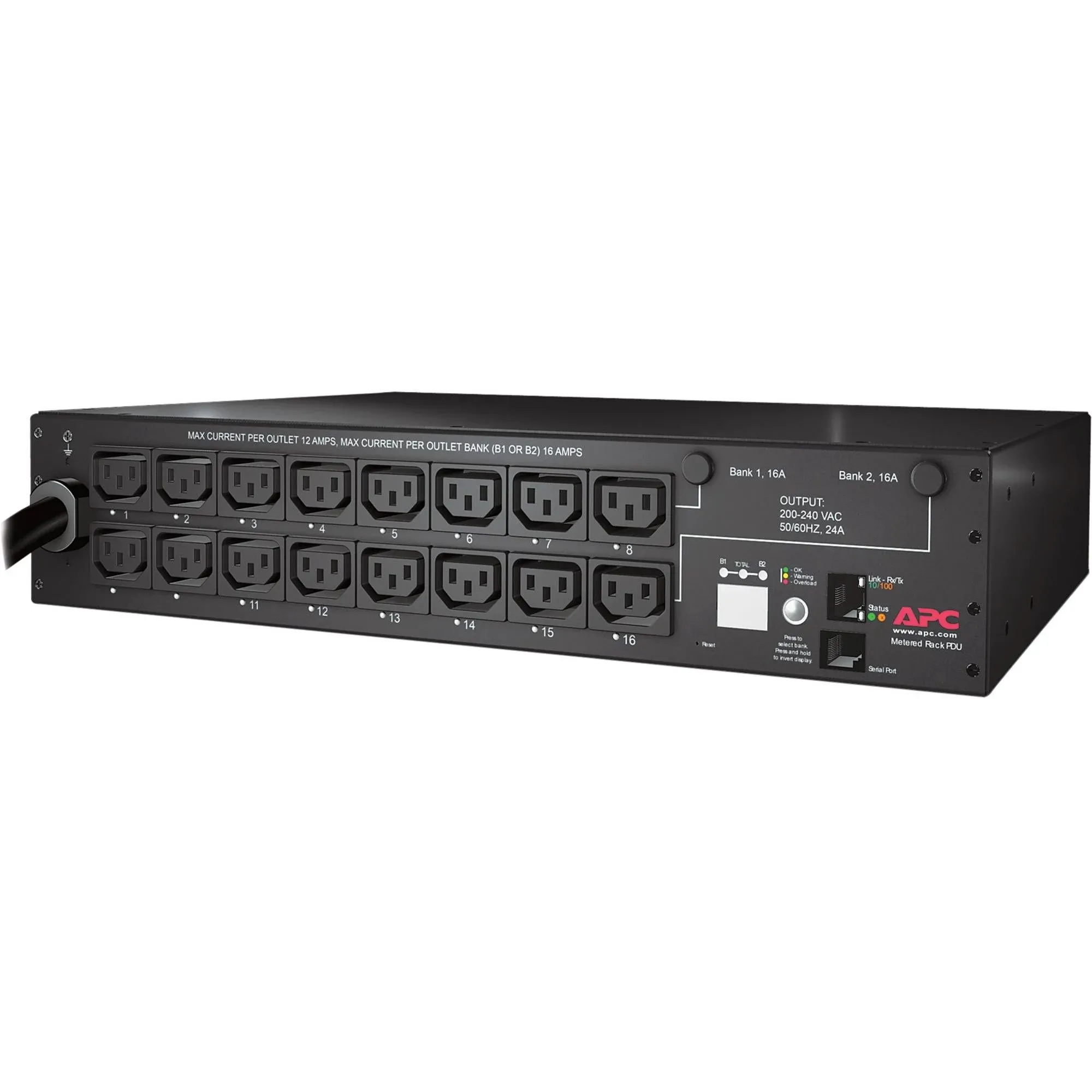 APC AP7911B (16)C13 208V 30A 2U Rack Switched PDU